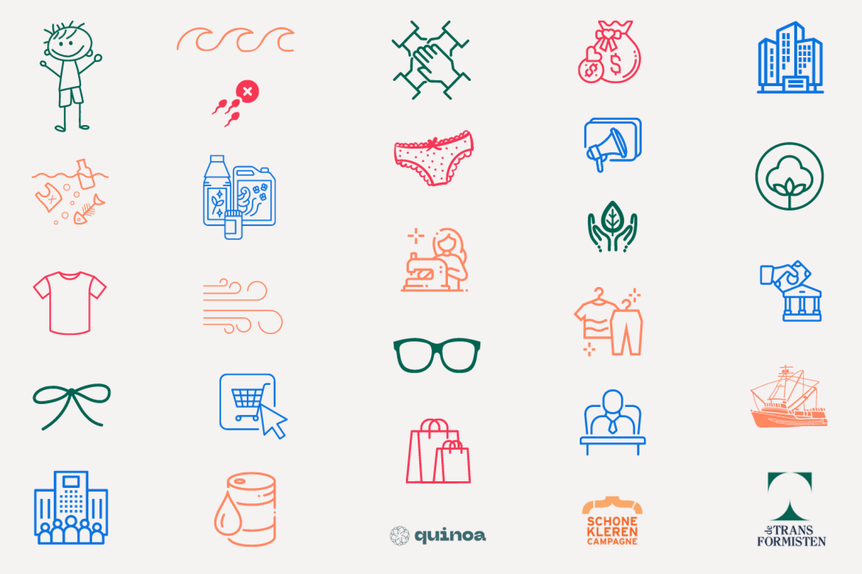 Textielspel icoontjes